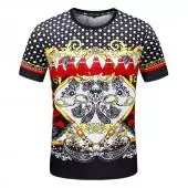 versace t-shirt slim en pur coton snow point